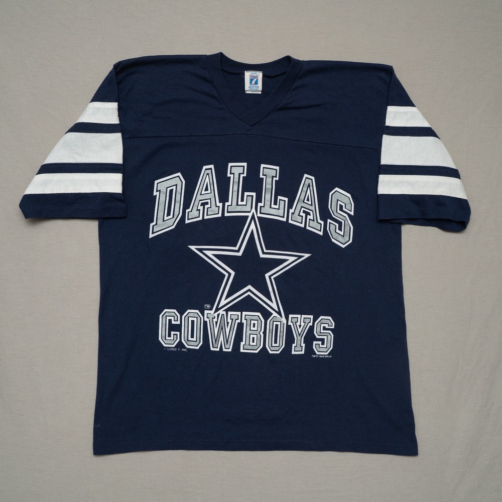 Vintage 80s 90s Dallas Cowboys Cotton Jersey T Shirt Logo 7 Made in USA XL